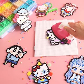 SUBOGDG Bộ Hạt Xếp Hình 2.6mm An Toàn Cho Trẻ Em, Kèm Bàn Ủi Và Khuôn Mẫu