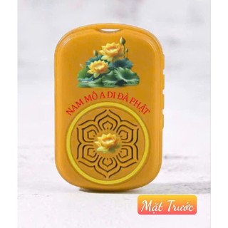 Máy niệm phật mini đeo cổ hình Hoa Sen Vàng, tất cả 30 âm điệu Thầy Nhuận Đức.