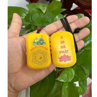 Máy niệm phật mini đeo cổ hình Hoa Sen Vàng, tất cả 30 âm điệu Thầy Nhuận Đức.
