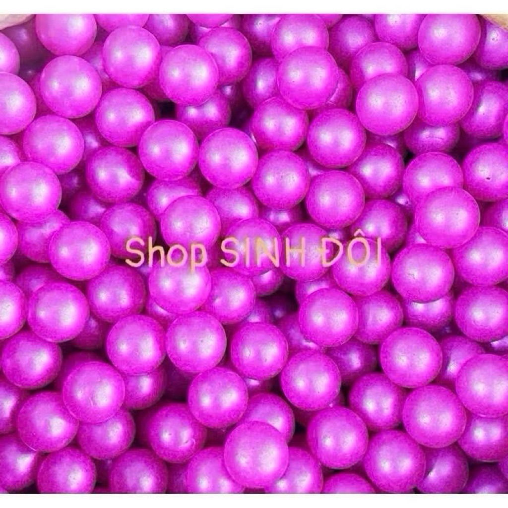 BI THUỶ TINH 16mm màu hồng bóng - bi sưu tầm và trang trí
