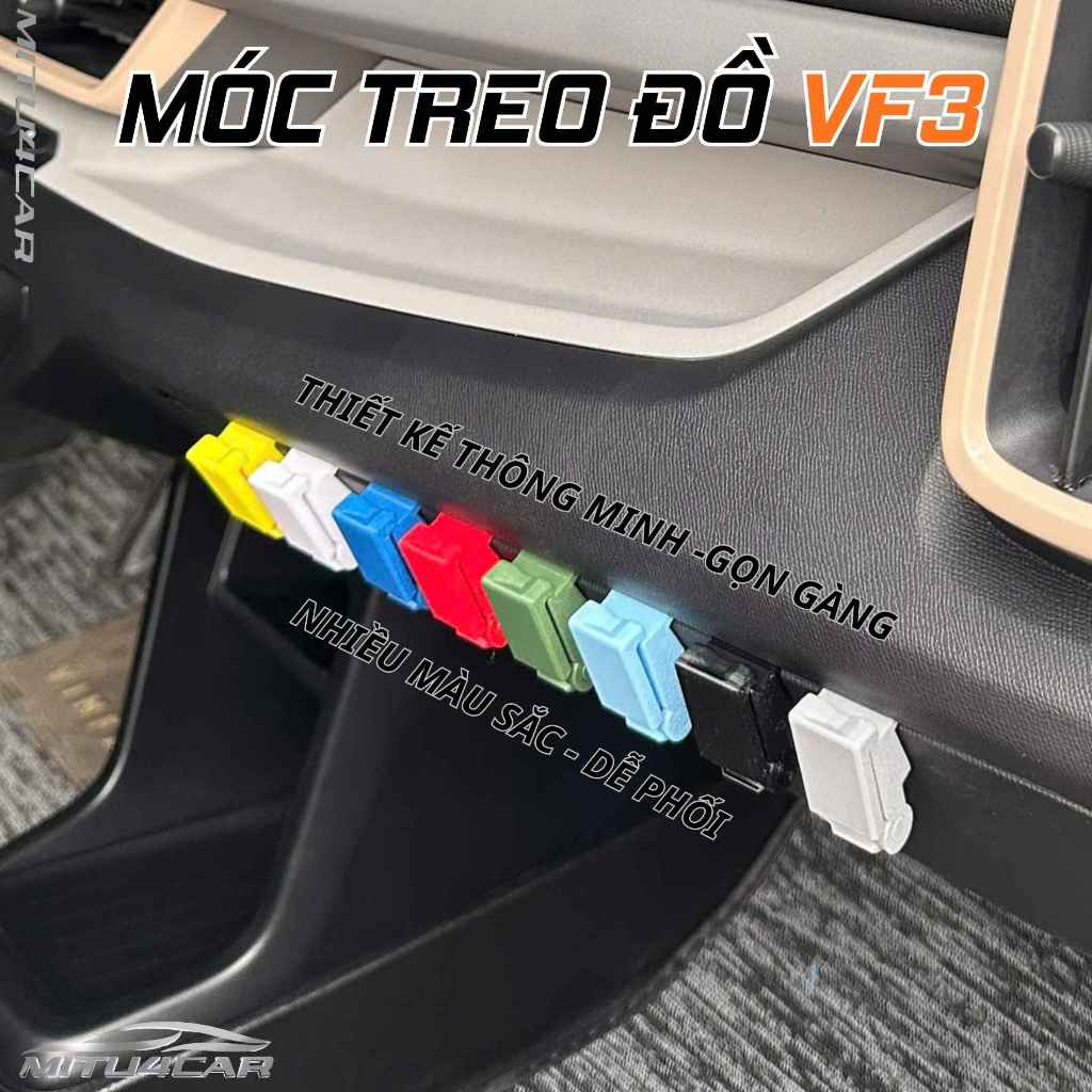 [VF3] Combo 4 Móc Treo Đồ Tiện Lợi Cho VinFast VF3 – Gắn Khớp Nắp Hộc Đựng Đồ xe Vin-Đồ chơi VF-Phụ Kiện VF3