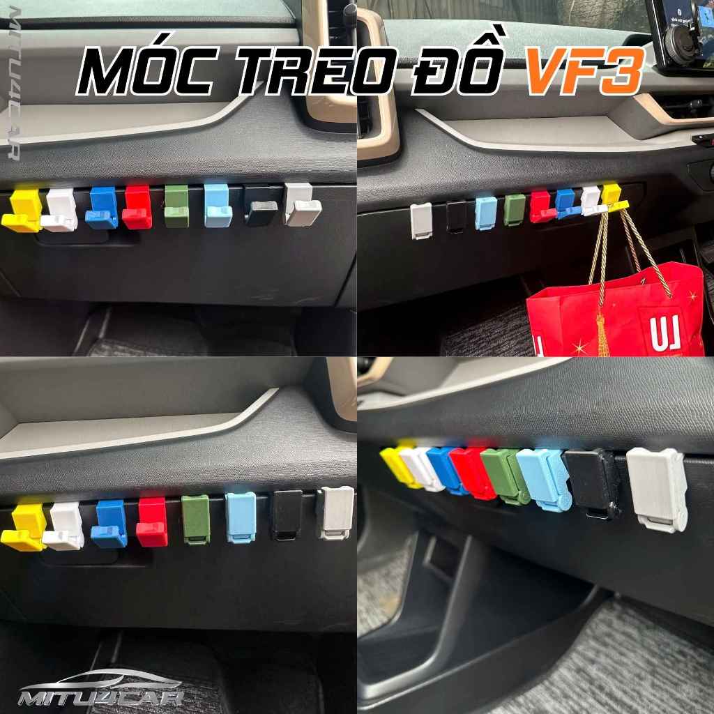 [VF3] Combo 4 Móc Treo Đồ Tiện Lợi Cho VinFast VF3 – Gắn Khớp Nắp Hộc Đựng Đồ xe Vin-Đồ chơi VF-Phụ Kiện VF3