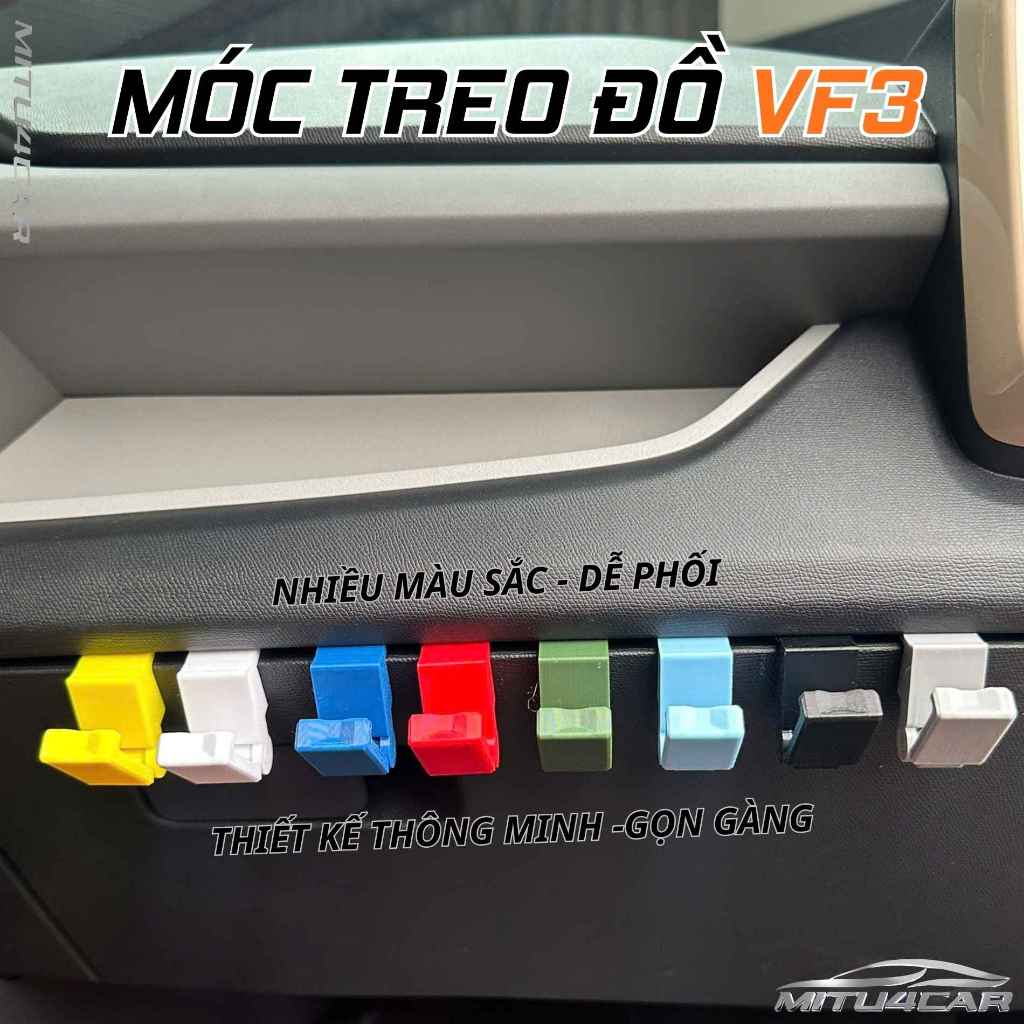 [VF3] Combo 4 Móc Treo Đồ Tiện Lợi Cho VinFast VF3 – Gắn Khớp Nắp Hộc Đựng Đồ xe Vin-Đồ chơi VF-Phụ Kiện VF3