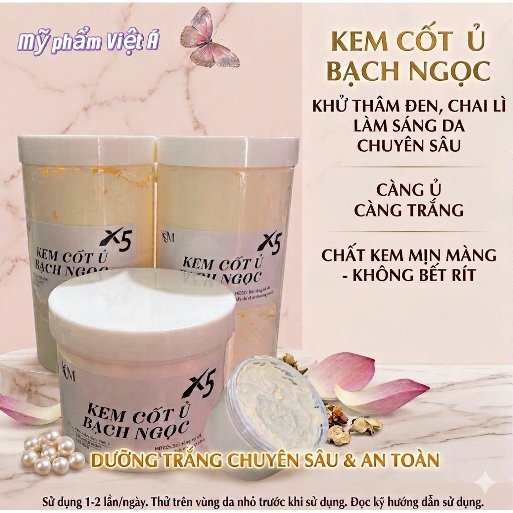 {1 ký } Body cốt mix BẠCH NGỌC LIÊN siêu trắng mạnh , không bết rít