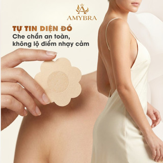 Hộp 60 Miếng Dán Mỏng Nhẹ Chống Lộ Ti, Combo Miếng Dán Hình Hoa Vải Sử Dụng 1 Lần Tiện Lợi D307