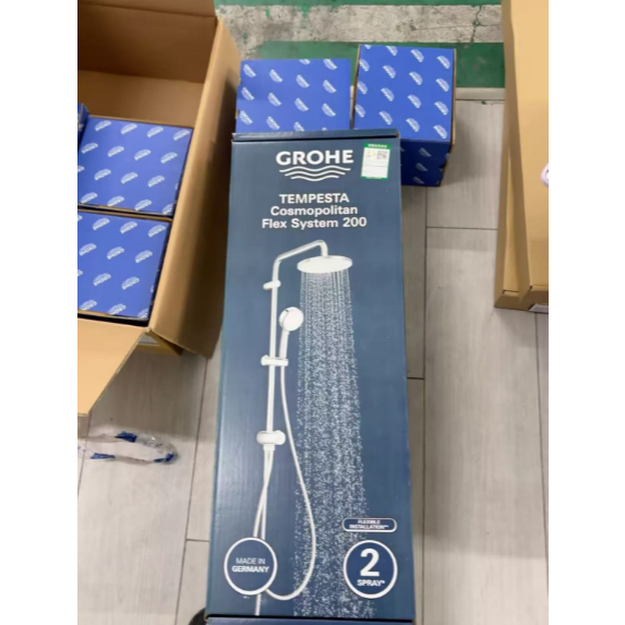 Hệ thống vòi sen Grohe Tempesta Rustic System 200 Flex với van chuyển hướng để lắp đặt trên tường 27394002