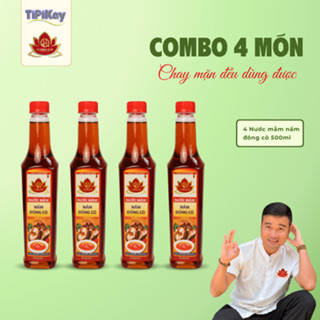 Combo 4 Nước Mắm Nấm Đông Cô 500ml - Chay Mặn Điều Dùng Được  - TiPiKay Shop