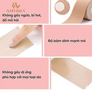 Cuộn băng keo dán ngực AMYBRA cuộn băng dán nâng ngực băng dính nâng vòng 1 tối ưu dài 5M B05