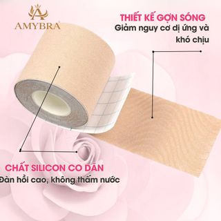 Cuộn băng keo dán ngực AMYBRA cuộn băng dán nâng ngực băng dính nâng vòng 1 tối ưu dài 5M B05
