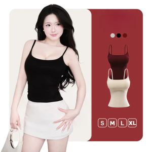 Áo Hai Dây Nữ Basic Ôm Body Chất Cotton Lông Mịn Tôn Dáng JUSTDUN 103