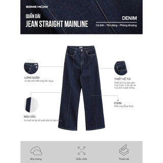 Quần Jean Straight Mainline , Chất Vải Denim Thoải Mái, WQJ025 SOME HOW STORE