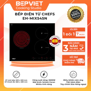 Bếp điện từ Chefs EH-MIX545N Nhập khẩu Tây Ban Nha, Lắp đặt miễn phí tại HN, HCM
