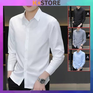 Áo sơ mi nam dài tay chất Cotton lụa vải chéo chống nhăn bảng màu basic dễ phối Menswear