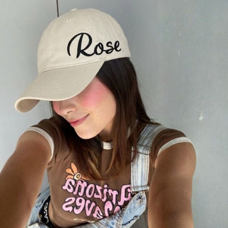 Mũ lưỡi trai HAZIN thêu chữ Rose form cứng cá tính, nón kết lưỡi trai nam nữ thời trang Hàn Quốc
