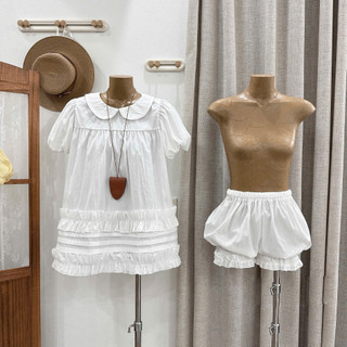 Set áo thô phối bèo gấu kèm quần chun ống siêu xinh LAVIAN S59