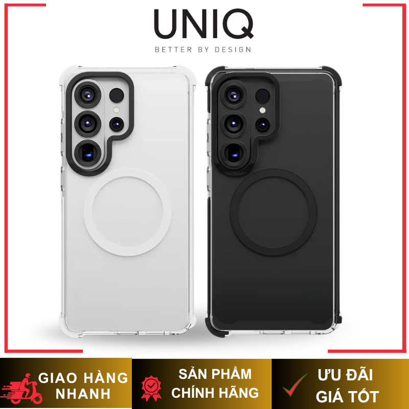 Ốp UNIQ Combat Triple-Layer Defense Viền TPU Dẻo Chống Sốc Tích Hợp Sạc Từ Tính Chính Hãng cho S26 Ultra