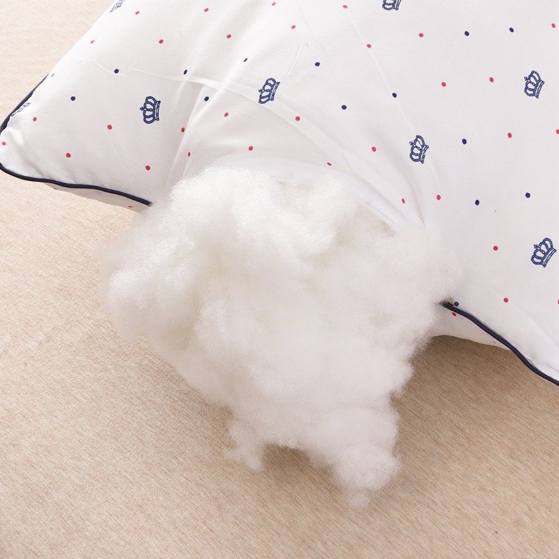 Ruột gối đầu bông gòn hoạ tiết vương miện kích thước 45x65 êm ái nâng tầm giấc ngủ