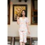 ST9372 Bộ pijama nữ lanh áo cộc quần ngố