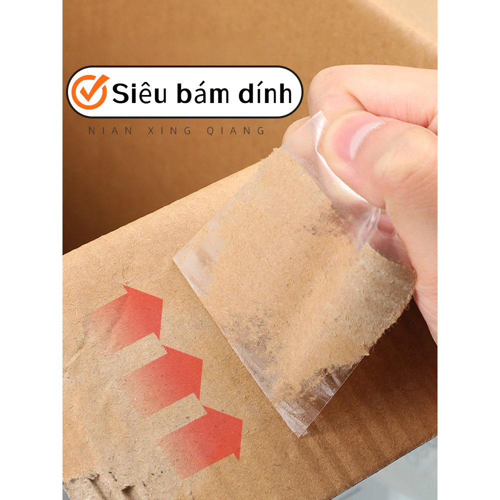 Băng Keo Trong Đóng Hàng Deli 60mm x 100y x 50µm Trong Suốt  Chống Thấm / Lõi Siêu Mỏng / Siêu Dính