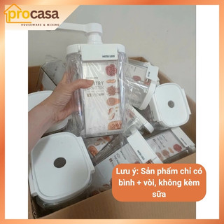Bình bơm sữa đặc Matsu Lock 1600ml – Vòi bơm 10ml – Đựng vừa hộp sữa đặc Ngôi Sao Phương Nam 1284g