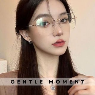 Kính không viền GENTLE MOMENT thời trang nam nữ gọng kim loại đổi màu chống ánh sáng xanh chống tia UV GMX225