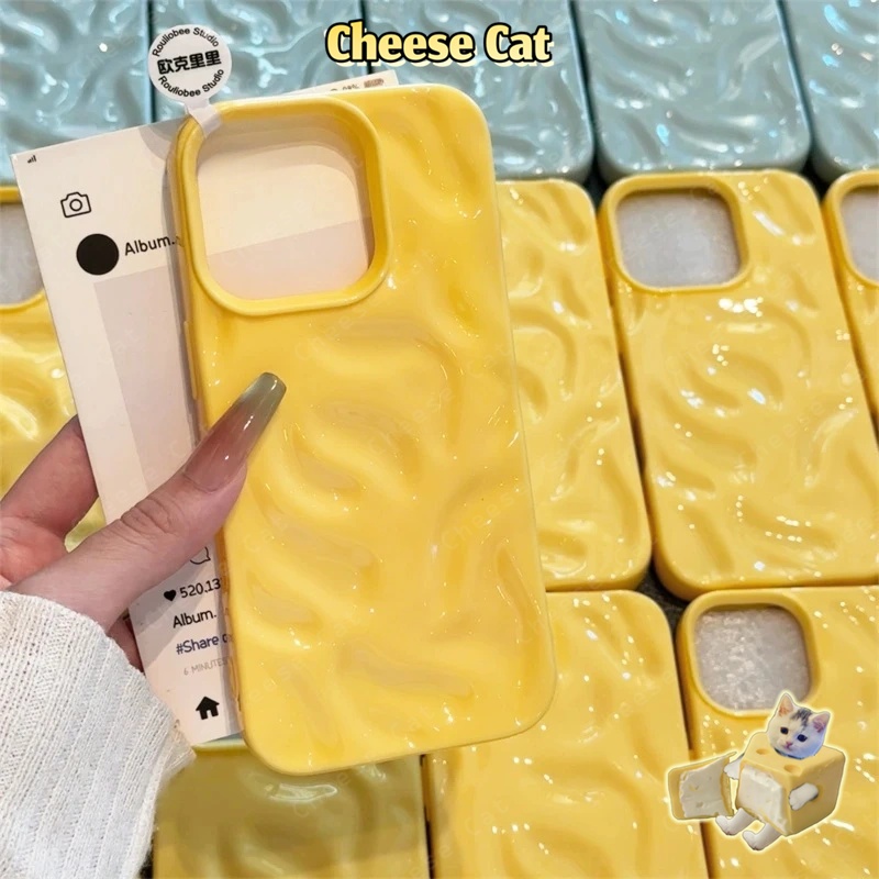Sóng Nước 3D Ốp điện thoại màu hồng kem mát lạnh mùa hè cho iPhone 13 14 15 16 17 12 11 Pro Max 7 Plus Xs Max Vỏ bóng