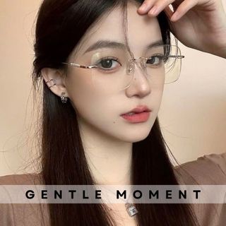 Kính không viền đổi màu GENTLE MOMENT gọng kim loại chống ánh sáng xanh chống tia UV thời trang nam nữ GMX225