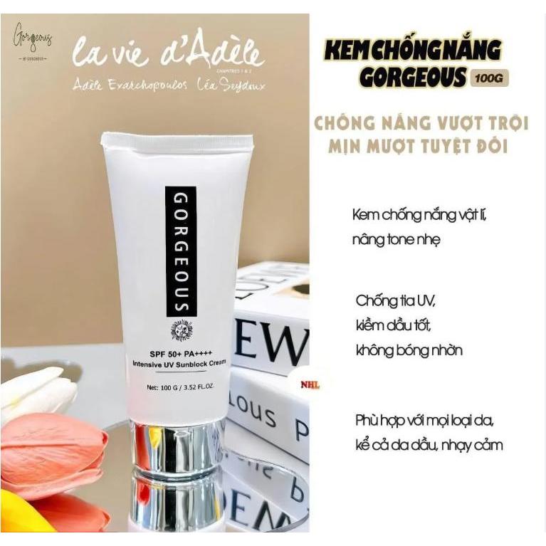 Mua 2 tuýp tặng 2 MN - Kem chống nắng GOREOUS chống nắng nâng tone kiềm dầu kháng nước chống mồ hôi