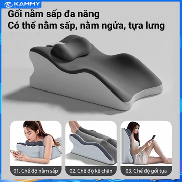 【HCM】Gối Memory Foam đa năng - Giảm đau vai gáy, ngủ ngon & đọc sách, thiết kế công thái học Cho Giấc Ngủ Sâu & Thư Giãn