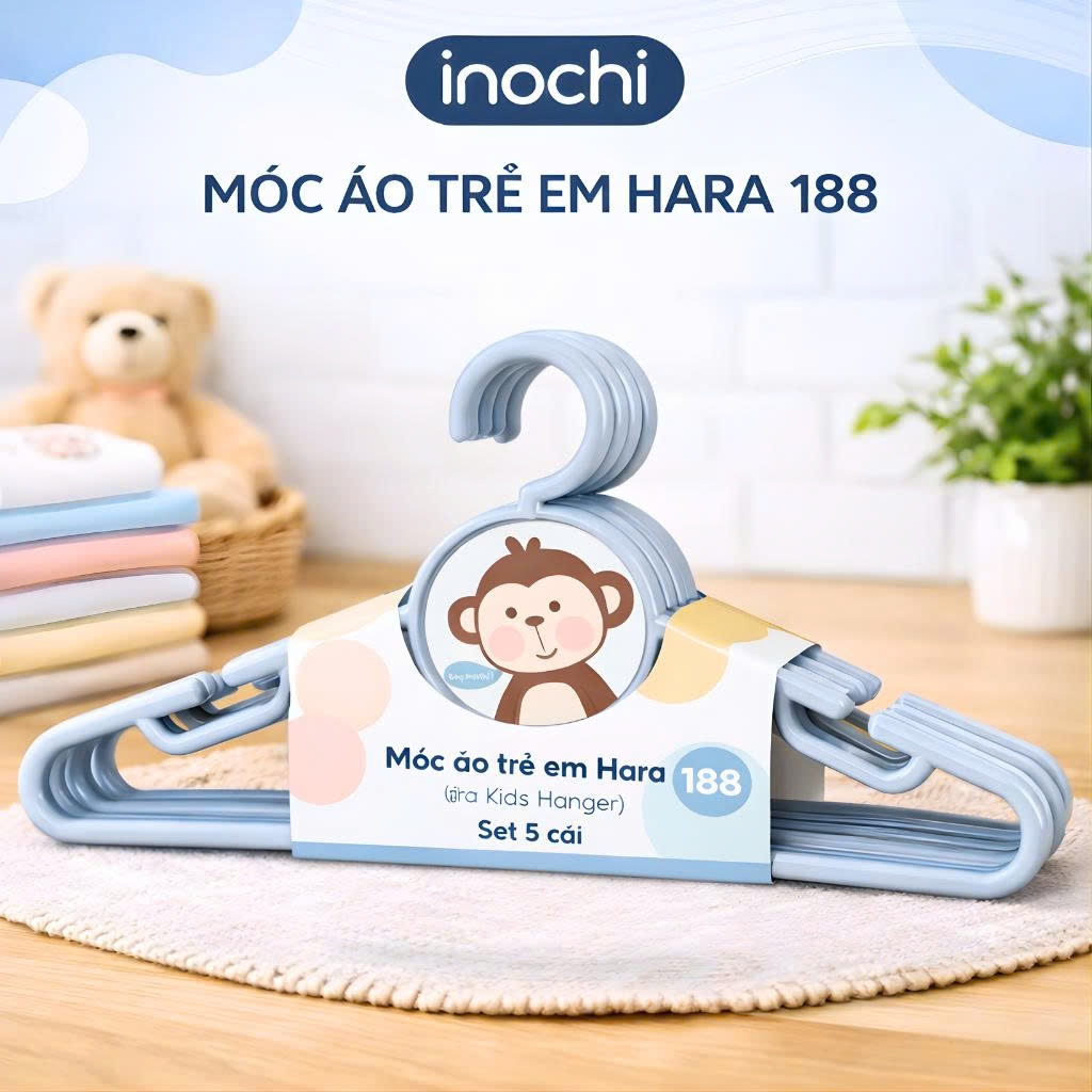 Móc áo mỏng trẻ em Inochi cao cấp, dày dặn, chịu lực tốt