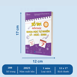 Sách - Combo Sổ Tay Kiến Thức Khoa Học Tự Nhiên Lý - Hóa - Sinh Lớp 6,7,8,9