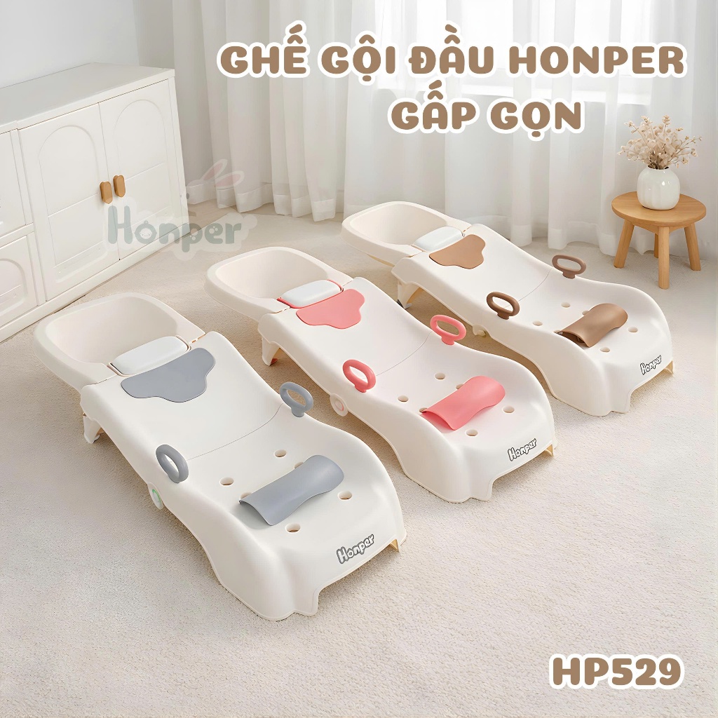 Ghế gội đầu Honper cho Bé gấp gọn, chịu tải siêu lớn , tay vịn chắc chắn tiện lợi, bảo hành 12 tháng