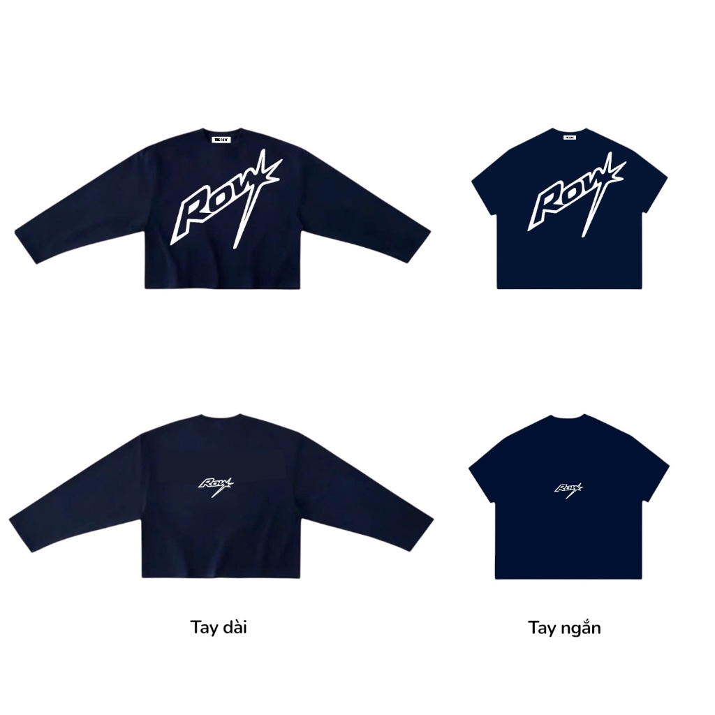 ROW002 THEROW Áo Thun Tay Dài - Tay Ngắn Long Sleeve Boxy 250gsm Form Rộng Cổ Tròn " LOGO FLASH " Unisex Nam Nữ Basic Hè | BigBuy360 - bigbuy360.vn