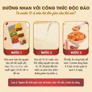 Combo 12 vị nấu chè dưỡng nhan 750g, set mix dưỡng nhan, giải nhiệt, đẹp da, tốt cho sức khỏe