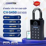 Ổ Khóa Vân Tay CONVETEK CV-S450 Màn Hình Cảm Ứng | 5 Cách Mở | Chống Nước | Hợp Kim Kẽm Cao Cấp — ảnh 1