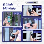 Ổ Khóa Vân Tay CONVETEK CV-S450 Màn Hình Cảm Ứng | 5 Cách Mở | Chống Nước | Hợp Kim Kẽm Cao Cấp — ảnh 2