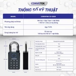 Ổ Khóa Vân Tay CONVETEK CV-S450 Màn Hình Cảm Ứng | 5 Cách Mở | Chống Nước | Hợp Kim Kẽm Cao Cấp — ảnh 3