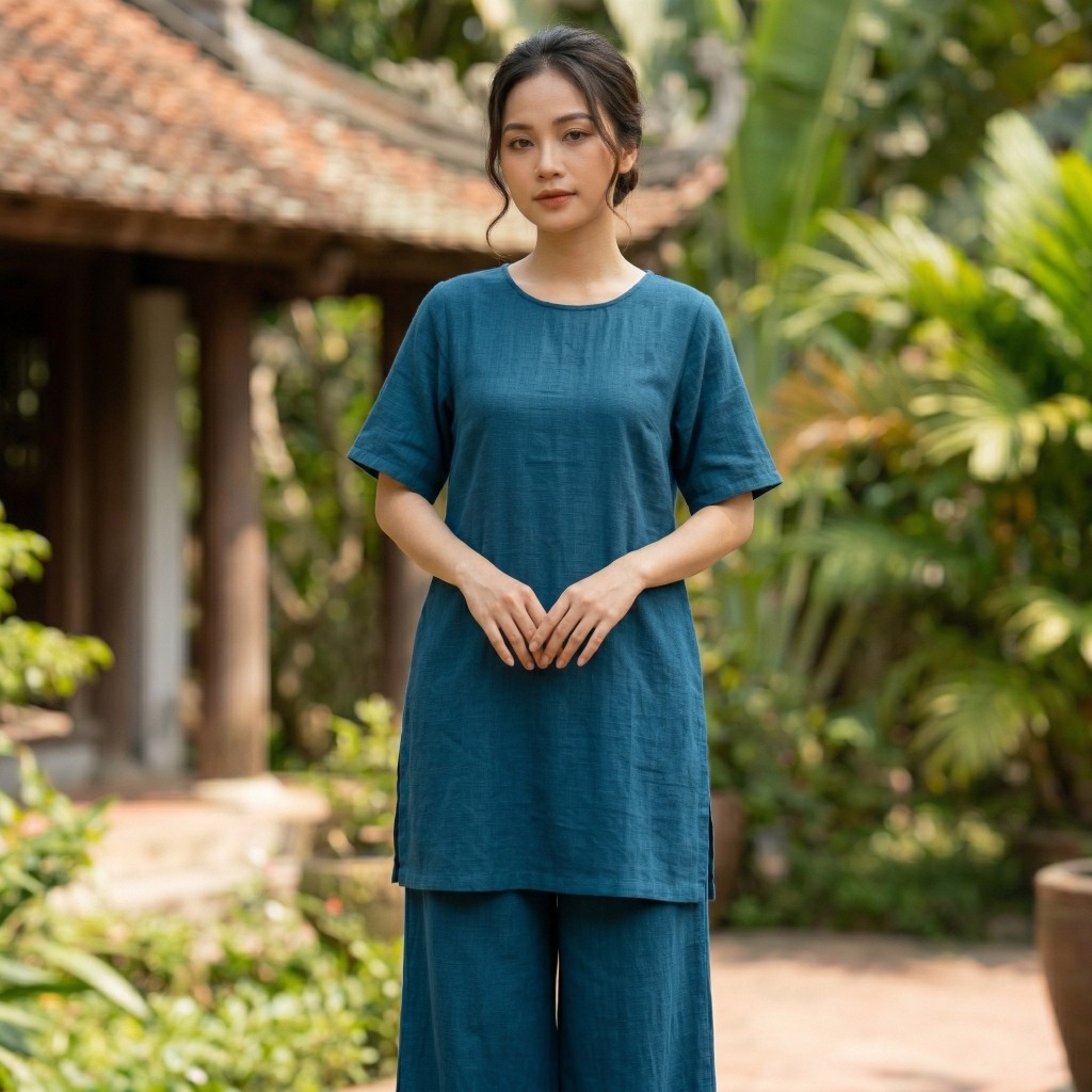 VẢI XÔ 2 LỚP MÀU XANH CỔ VỊT - CHẤT MỀM, MÁT, THẤM HÚT - MAY BỘ ĐỒ, VÁY, VỎ GA /GỐI...