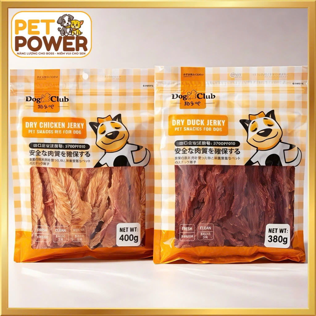 Ức Gà & Ức Vịt Sấy Khô Thương Hiệu Dog Club Cho Chó [380g-400g]