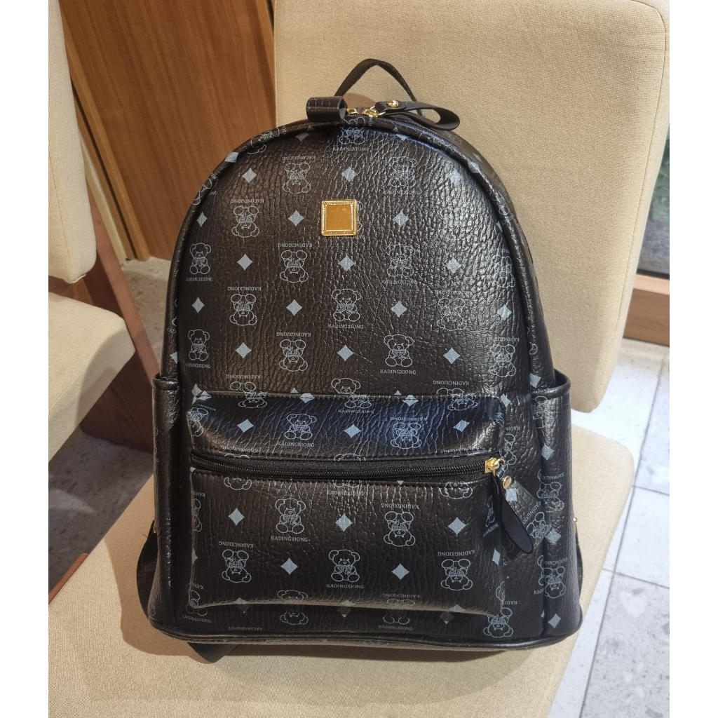 Balo Cao Cấp QC Gấu ZuZang Da PU Size 38 Và 28 Màu Đen Thời Trang Đi Học Đi Làm Bền Đẹp