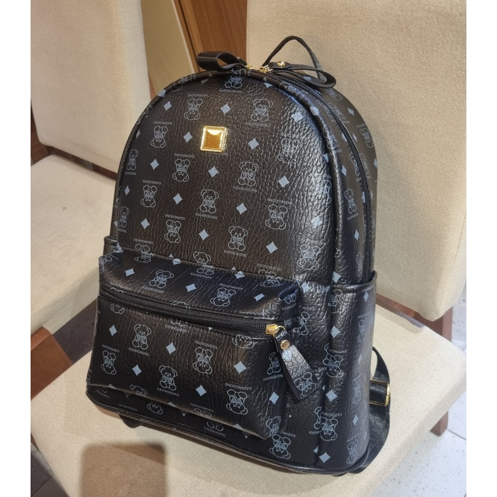 Balo Cao Cấp QC Gấu ZuZang Da PU Size 38 Và 28 Màu Đen Thời Trang Đi Học Đi Làm Bền Đẹp