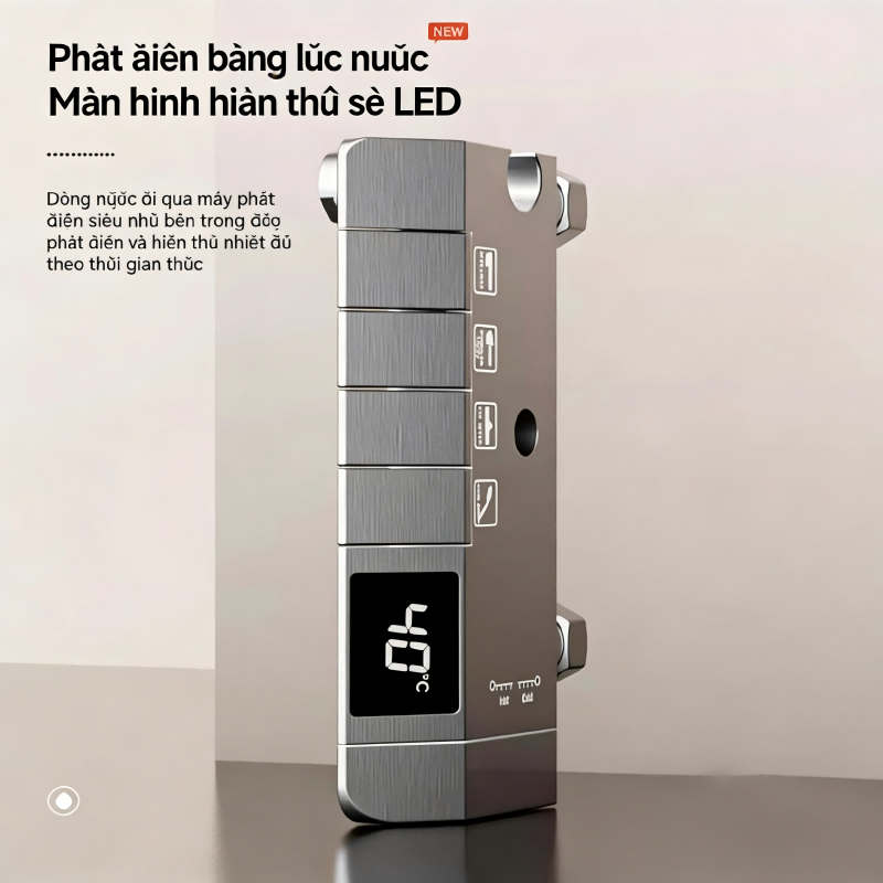 Bộ sen cây tắm đứng phím đàn có LED hiển thị nhiệt độ nóng lạnh sang trọng 4chế độ thoát nước áp phòng tắmBảo hành 2 năm