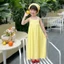 Váy 2 Dây Maxi Dáng Dài Đi Biển Cho Bé Gái (Đến Mắt Cá Chân)- Chất Jean lụa siêu mát