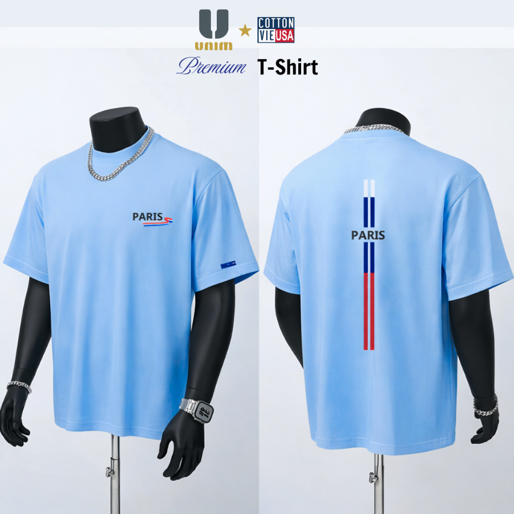Áo Thun Graphic City Paris Form Áo Boxy Nam Nữ Cổ Tròn Unim Store Phong Cách Streetwear Vải Cotton 250gsm ATPR
