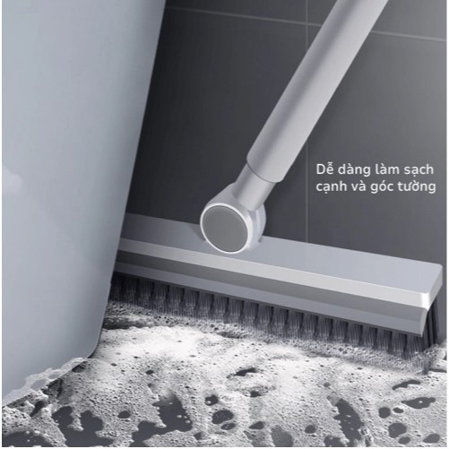 Cây chà sàn nhà tắm đa năng 2 trong 1, chổi cọ sàn và gạt nước – Geraki