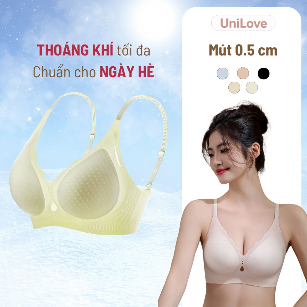Áo Lót Đúc Su Nâng Size V1 Chống Xệ Unilove, Áo Ngực Không Gọng Không Lộ Viền, Kháng Khuẩn - 009