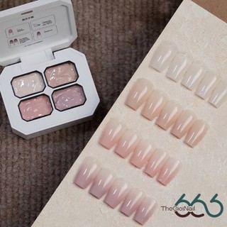 Set Gel Dặm Che Khuyết Điểm 4 Ô CHUANHUI – Gel Nền Ombre Má Hồng Tự Nhiên, Che Nền Móng Chuẩn Salon Thegioinail666