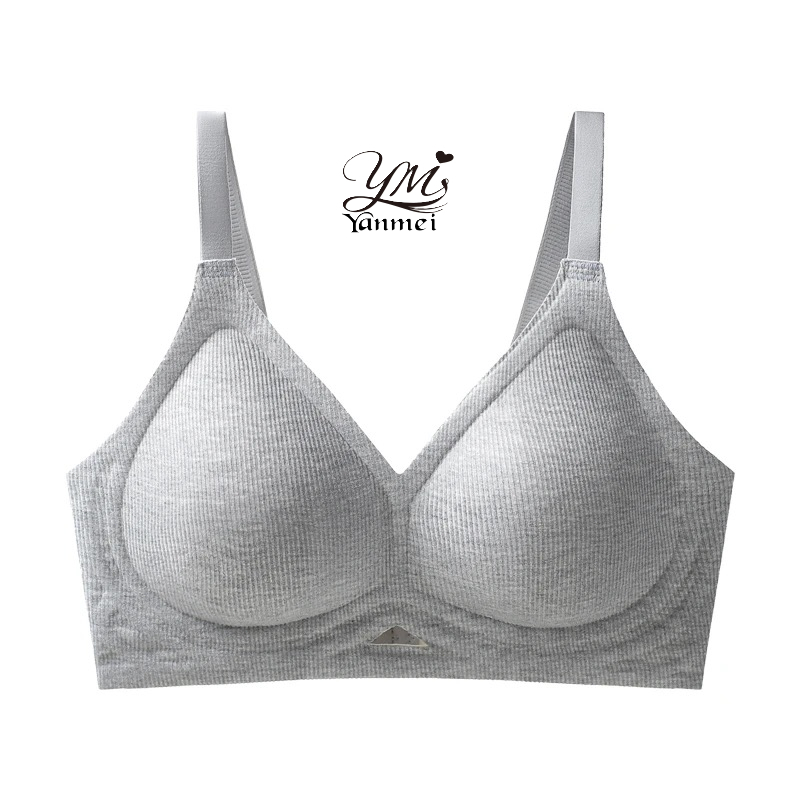 [5192 YANMEI] Áo bra ko gọng su gân, áo lót su gân học sinh ko gọng nâng ngực nhẹ, mút 0.5cm cài sau cúp cố định