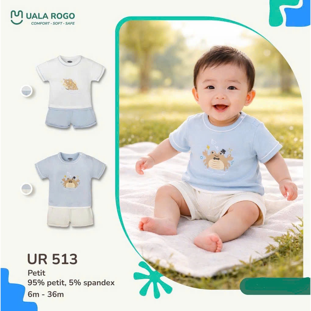 (6,5-16kg, 6-36M) Bộ Cộc Tay Hoạ Tiết Cho Bé Uala UR492 UR042 UR047 UR508 UR511 UR075 UR512 UR513 UR514 UR081 UR521