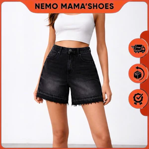 ZARA QUẦN SHORT JEAN ĐEN WASH NHẸ – FORM XUÔNG TRENDY (Q250218011)